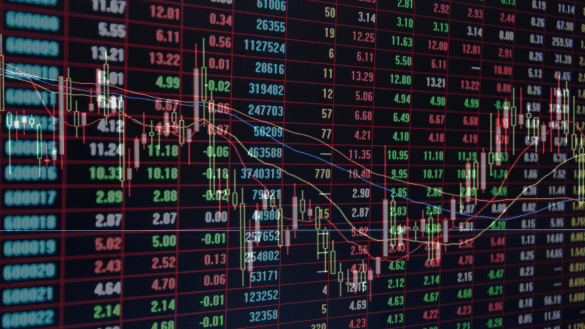 images shows the stock market trend of graph