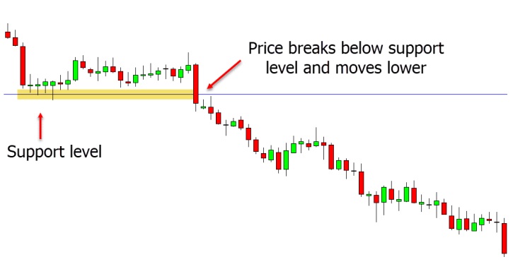 a chart shows mass closing of positions forces the price of that security further down/up and leads to a spike in the volume, which then confirms the breakout is occurring to other traders, which leads to an even stronger breakout in the price of that security. 